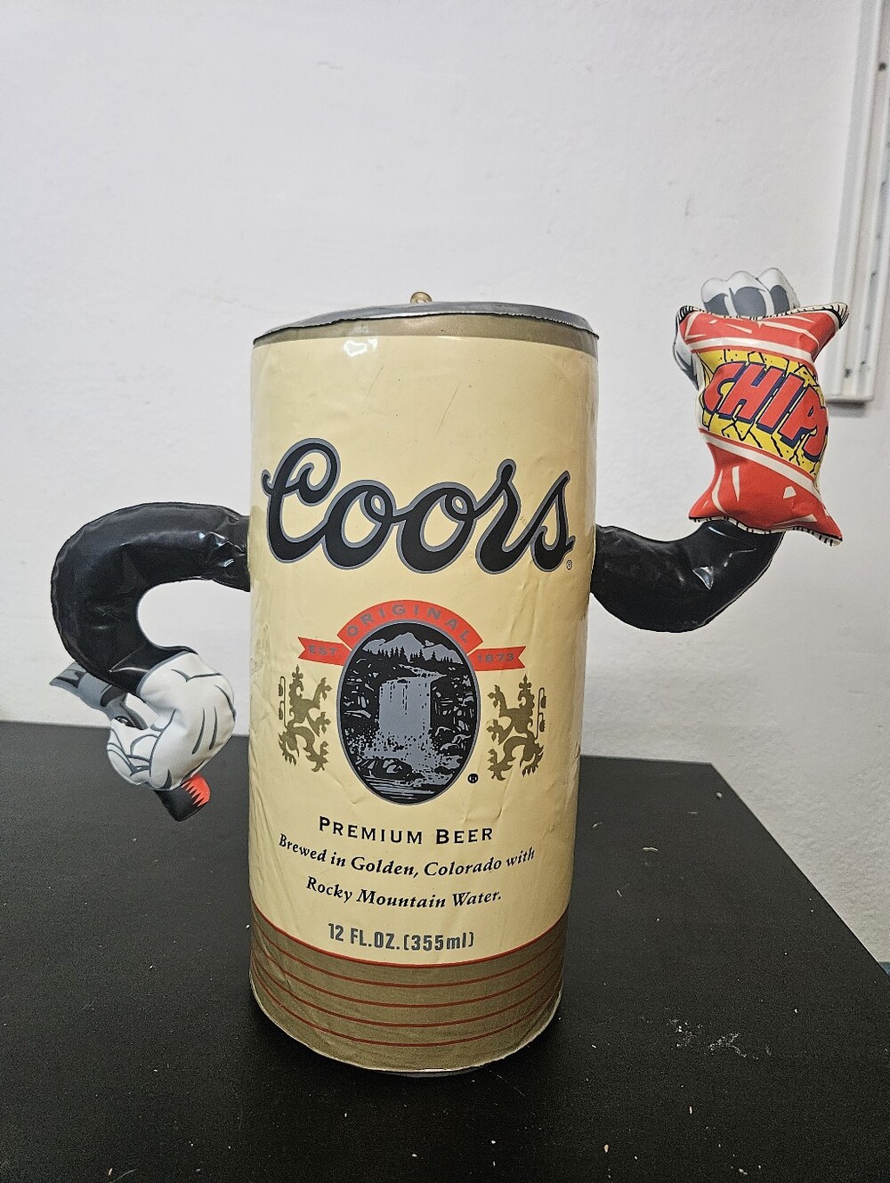 Coors Original Inflatable Beer Can Vintage 1994 Blow up Beer B Que Chips vintage